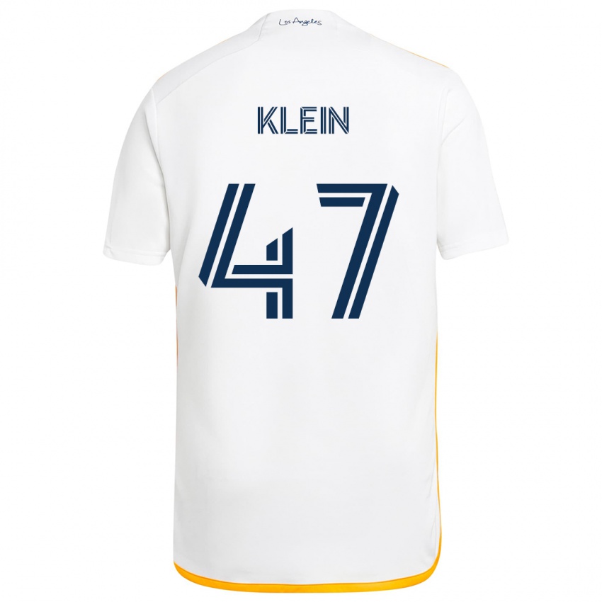 Bambino Maglia Carson Klein #47 Bianco Giallo Kit Gara Home 2024/25 Maglietta