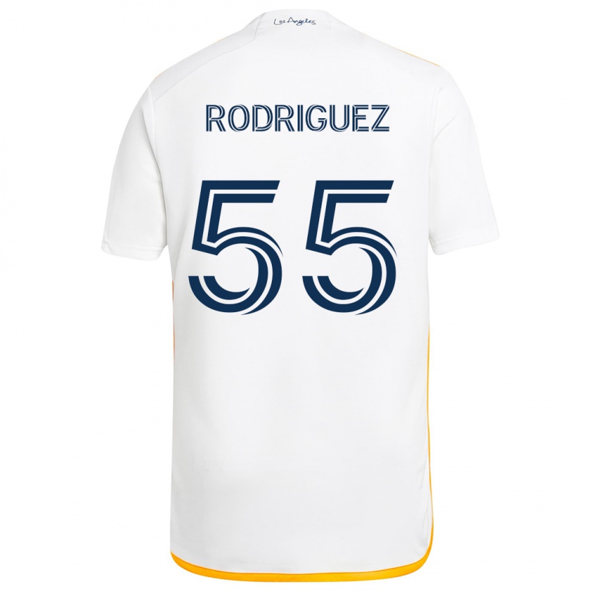 Bambino Maglia Diego Rodriguez #55 Bianco Giallo Kit Gara Home 2024/25 Maglietta