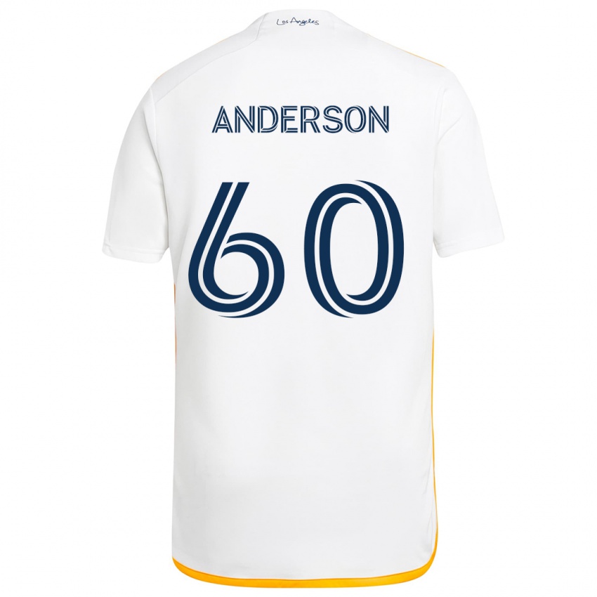 Bambino Maglia Nolan Anderson #60 Bianco Giallo Kit Gara Home 2024/25 Maglietta