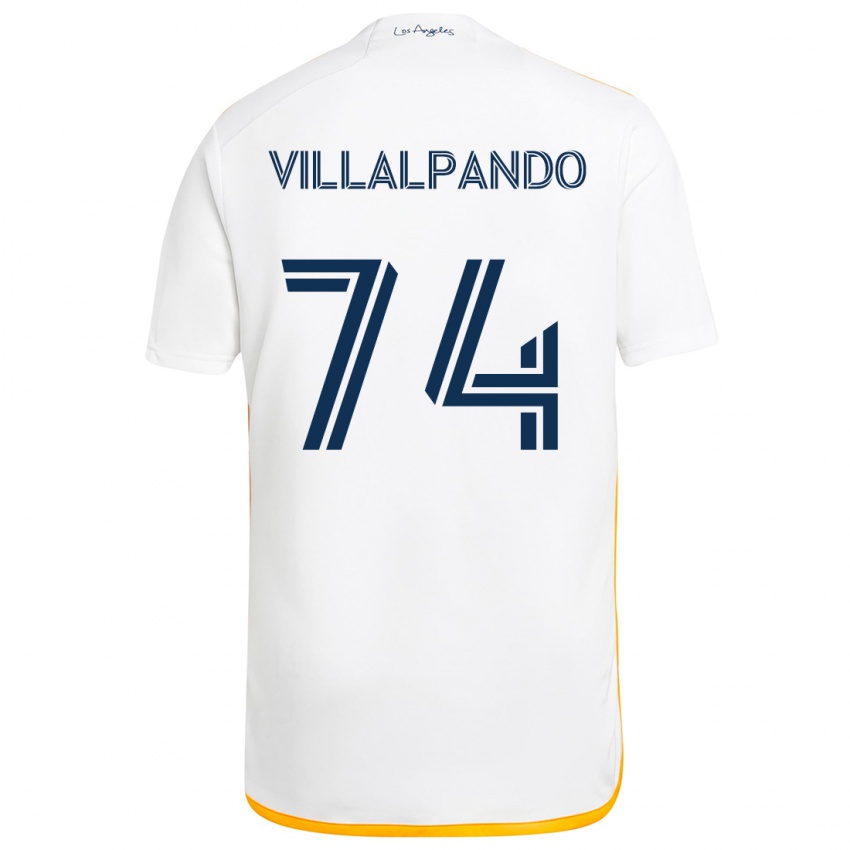 Bambino Maglia Sergio Villalpando #74 Bianco Giallo Kit Gara Home 2024/25 Maglietta