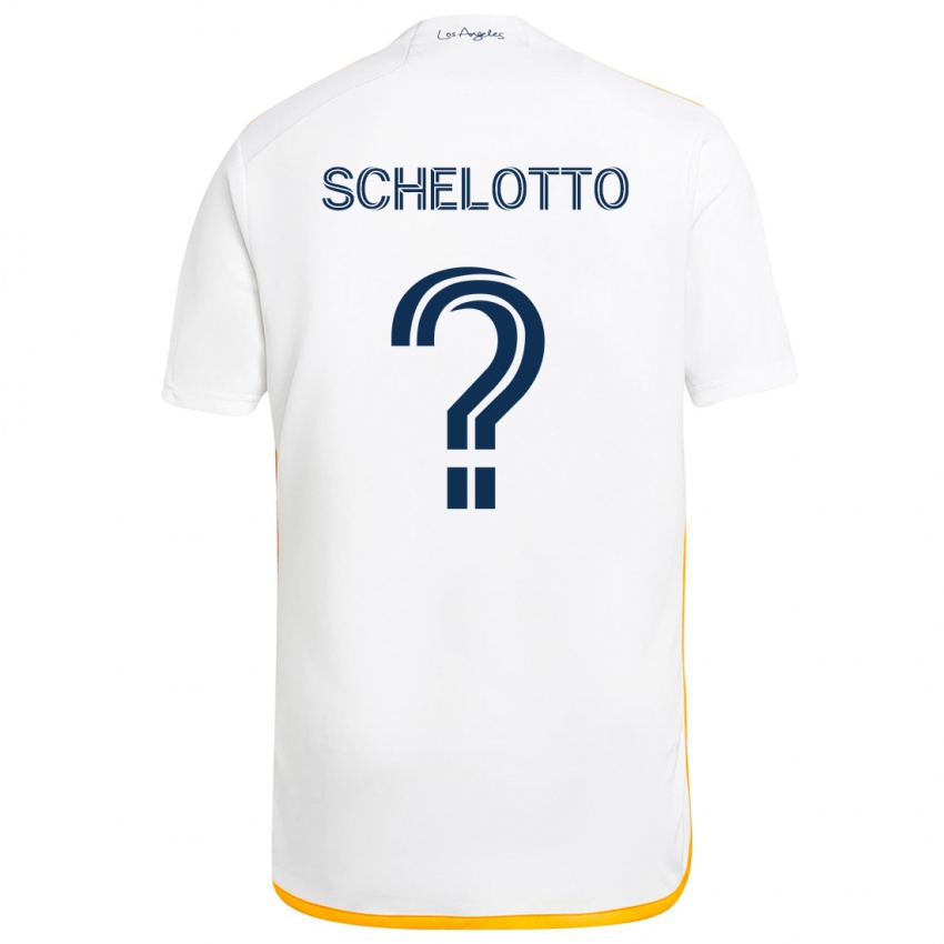 Bambino Maglia Nicolas Barros Schelotto #0 Bianco Giallo Kit Gara Home 2024/25 Maglietta