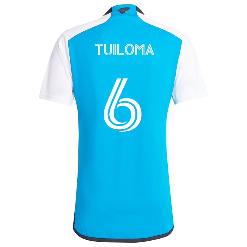 Bambino Maglia Bill Tuiloma #6 Blu Bianco Kit Gara Home 2024/25 Maglietta