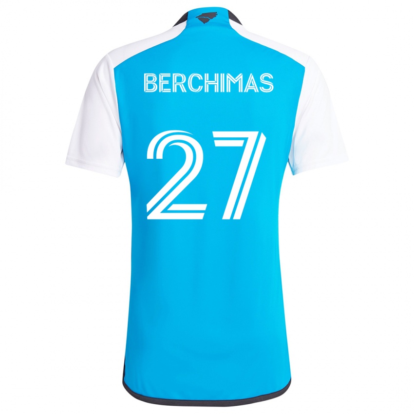 Bambino Maglia Nimfasha Berchimas #27 Blu Bianco Kit Gara Home 2024/25 Maglietta