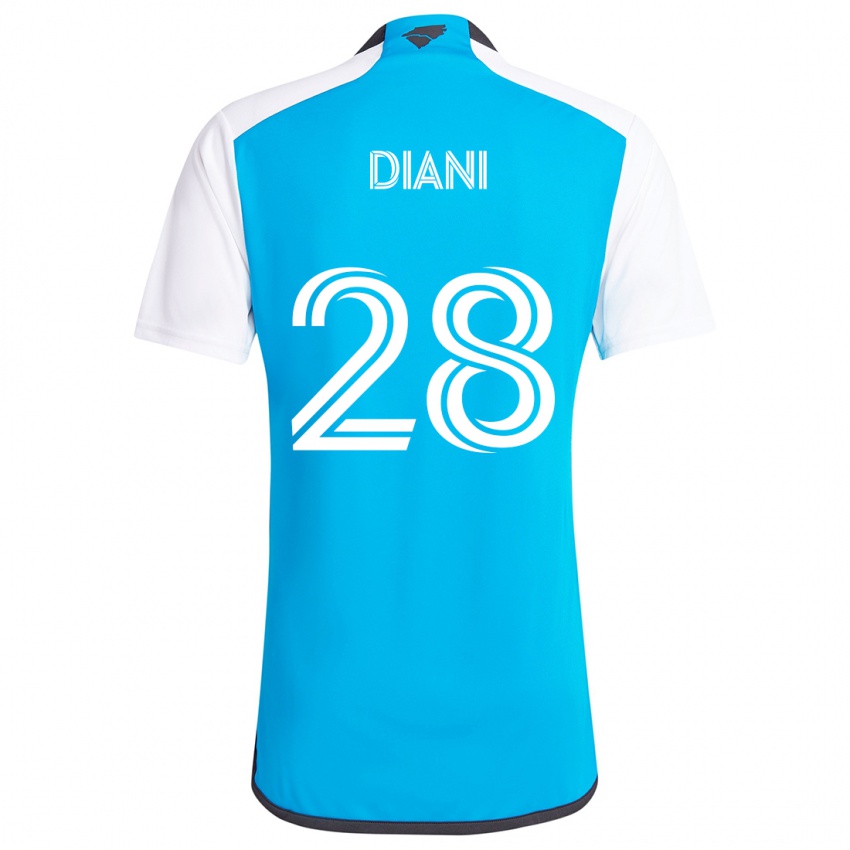 Bambino Maglia Djibril Diani #28 Blu Bianco Kit Gara Home 2024/25 Maglietta