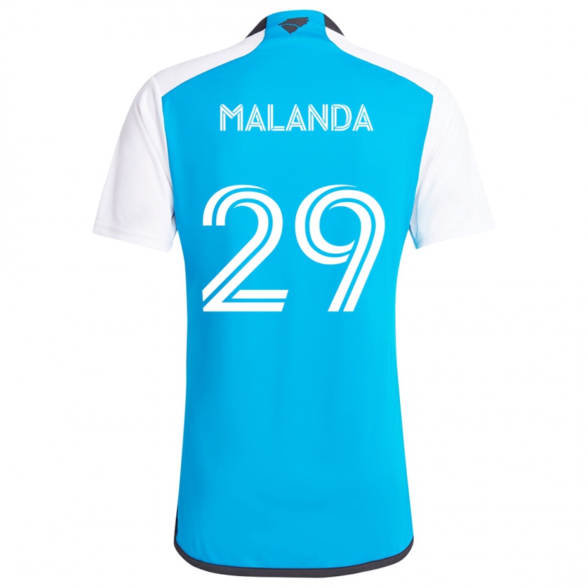 Bambino Maglia Adilson Malanda #29 Blu Bianco Kit Gara Home 2024/25 Maglietta