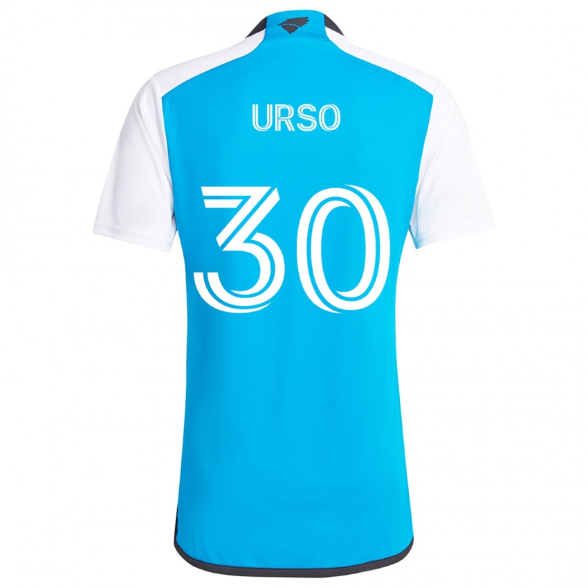 Bambino Maglia Júnior Urso #30 Blu Bianco Kit Gara Home 2024/25 Maglietta