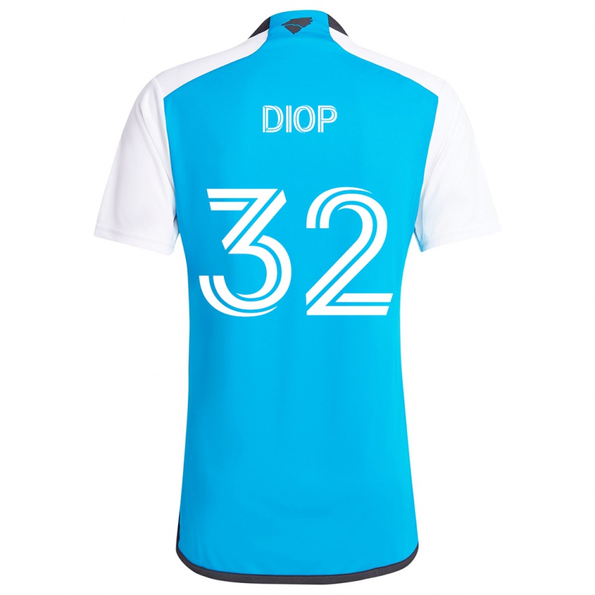 Bambino Maglia Hamady Diop #32 Blu Bianco Kit Gara Home 2024/25 Maglietta