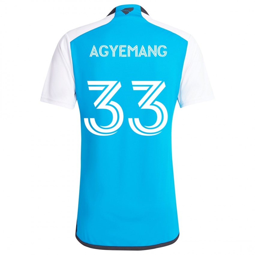 Bambino Maglia Patrick Agyemang #33 Blu Bianco Kit Gara Home 2024/25 Maglietta