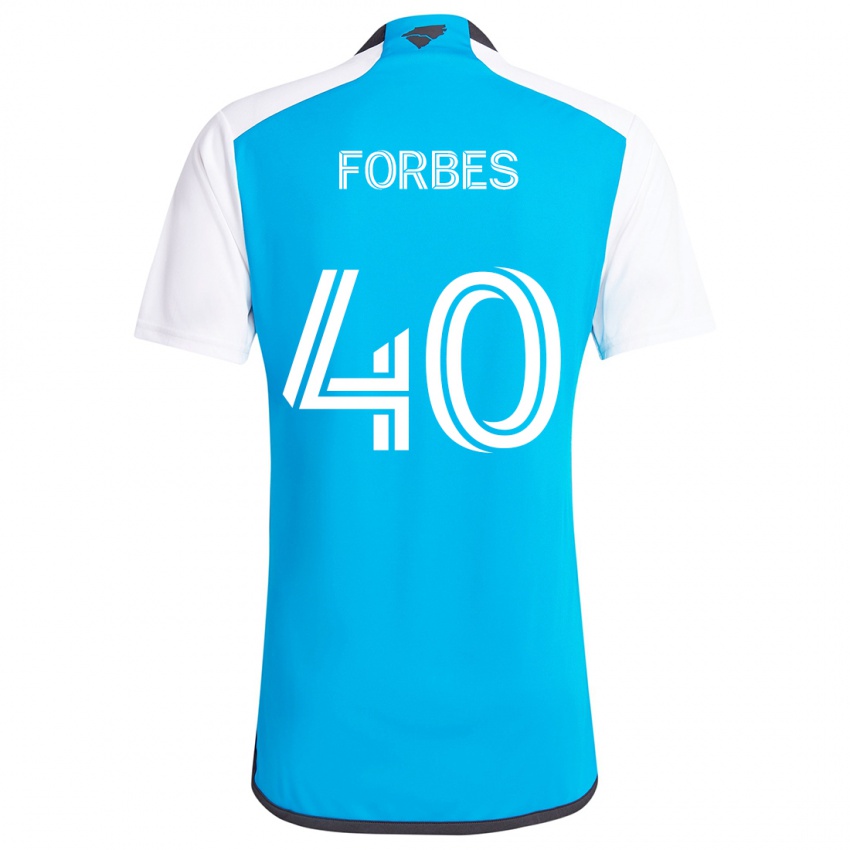 Bambino Maglia Jahlane Forbes #40 Blu Bianco Kit Gara Home 2024/25 Maglietta