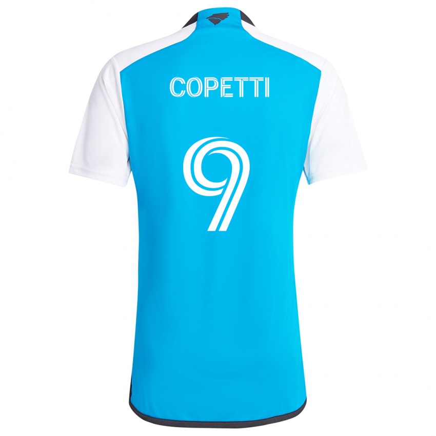 Bambino Maglia Enzo Copetti #9 Blu Bianco Kit Gara Home 2024/25 Maglietta