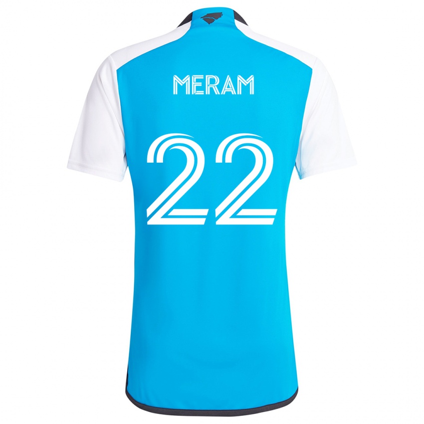 Bambino Maglia Justin Meram #22 Blu Bianco Kit Gara Home 2024/25 Maglietta