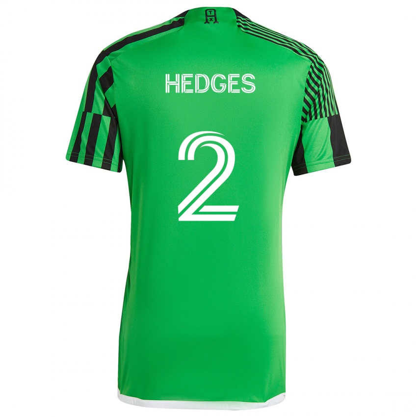 Bambino Maglia Matt Hedges #2 Verde Nero Kit Gara Home 2024/25 Maglietta