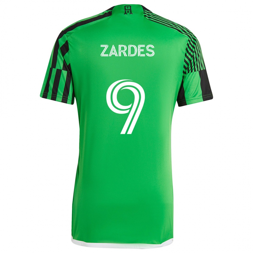 Bambino Maglia Gyasi Zardes #9 Verde Nero Kit Gara Home 2024/25 Maglietta