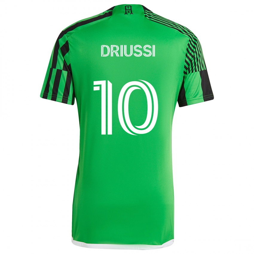 Bambino Maglia Sebastián Driussi #10 Verde Nero Kit Gara Home 2024/25 Maglietta