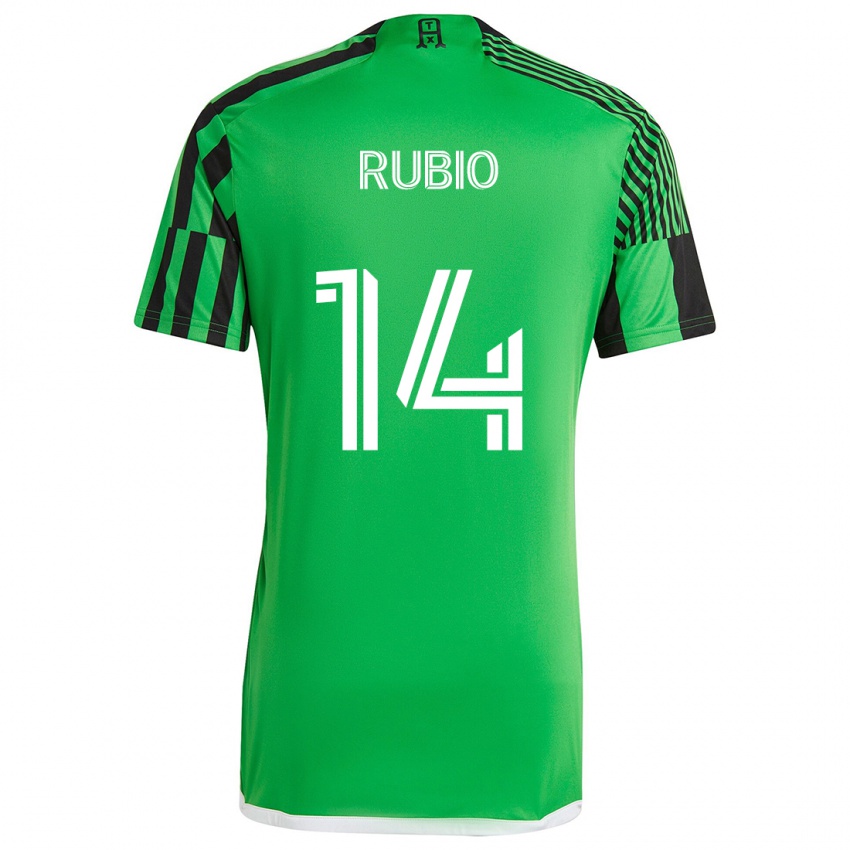 Bambino Maglia Diego Rubio #14 Verde Nero Kit Gara Home 2024/25 Maglietta