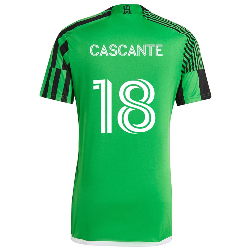 Bambino Maglia Julio Cascante #18 Verde Nero Kit Gara Home 2024/25 Maglietta