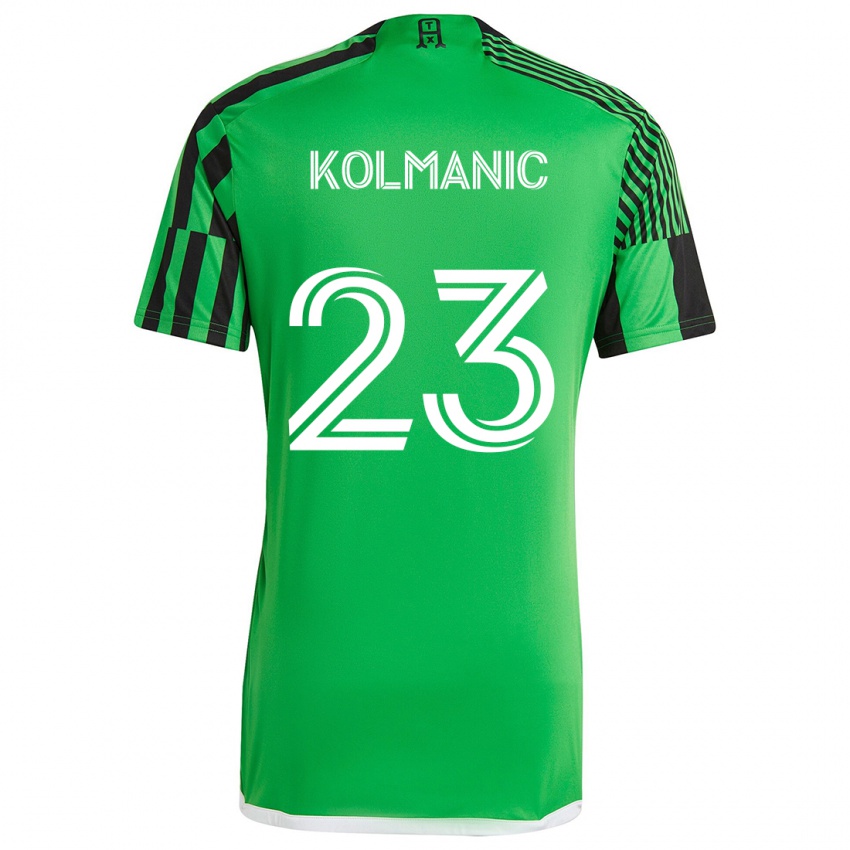 Bambino Maglia Zan Kolmanic #23 Verde Nero Kit Gara Home 2024/25 Maglietta