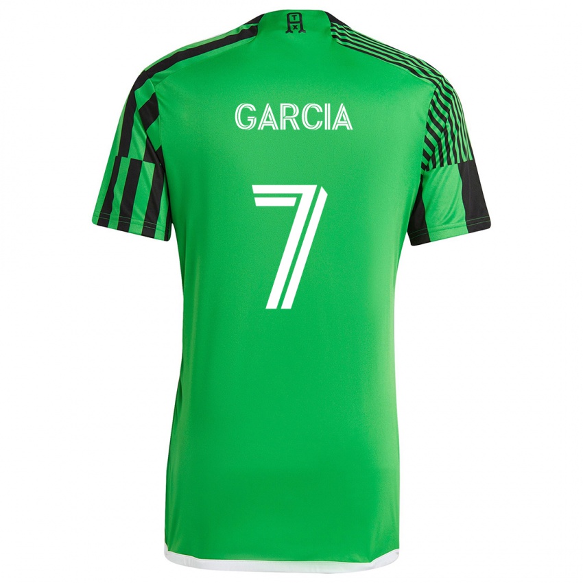 Bambino Maglia Anthony García #7 Verde Nero Kit Gara Home 2024/25 Maglietta