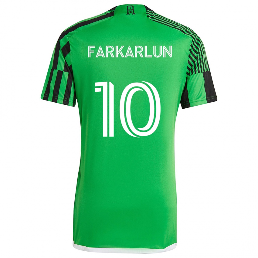 Bambino Maglia Jimmy Farkarlun #10 Verde Nero Kit Gara Home 2024/25 Maglietta