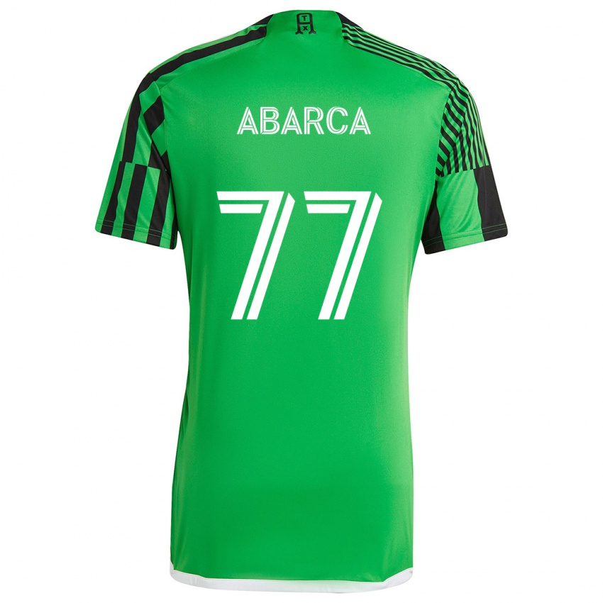 Bambino Maglia Diego Abarca #77 Verde Nero Kit Gara Home 2024/25 Maglietta