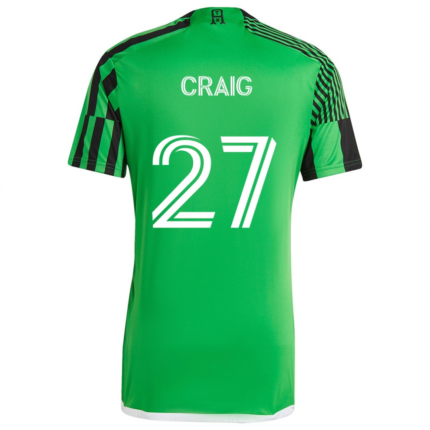 Bambino Maglia Brandan Craig #27 Verde Nero Kit Gara Home 2024/25 Maglietta