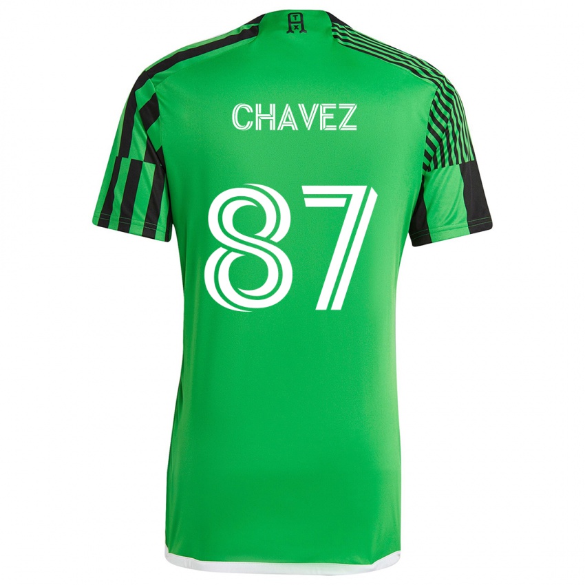 Bambino Maglia Alfonso Ocampo-Chávez #87 Verde Nero Kit Gara Home 2024/25 Maglietta