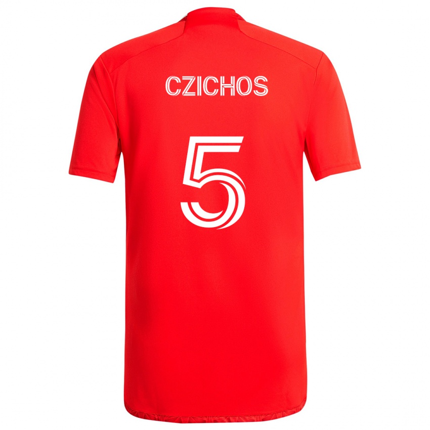 Bambino Maglia Rafael Czichos #5 Rosso Bianco Kit Gara Home 2024/25 Maglietta