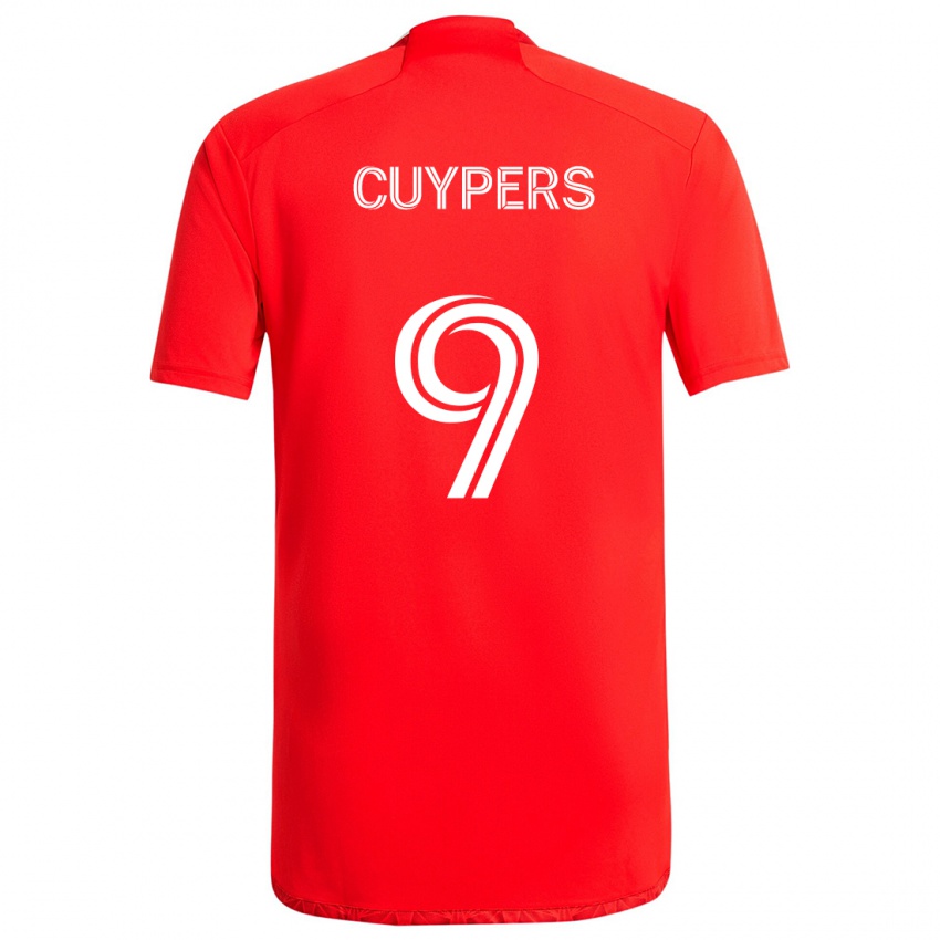 Bambino Maglia Hugo Cuypers #9 Rosso Bianco Kit Gara Home 2024/25 Maglietta