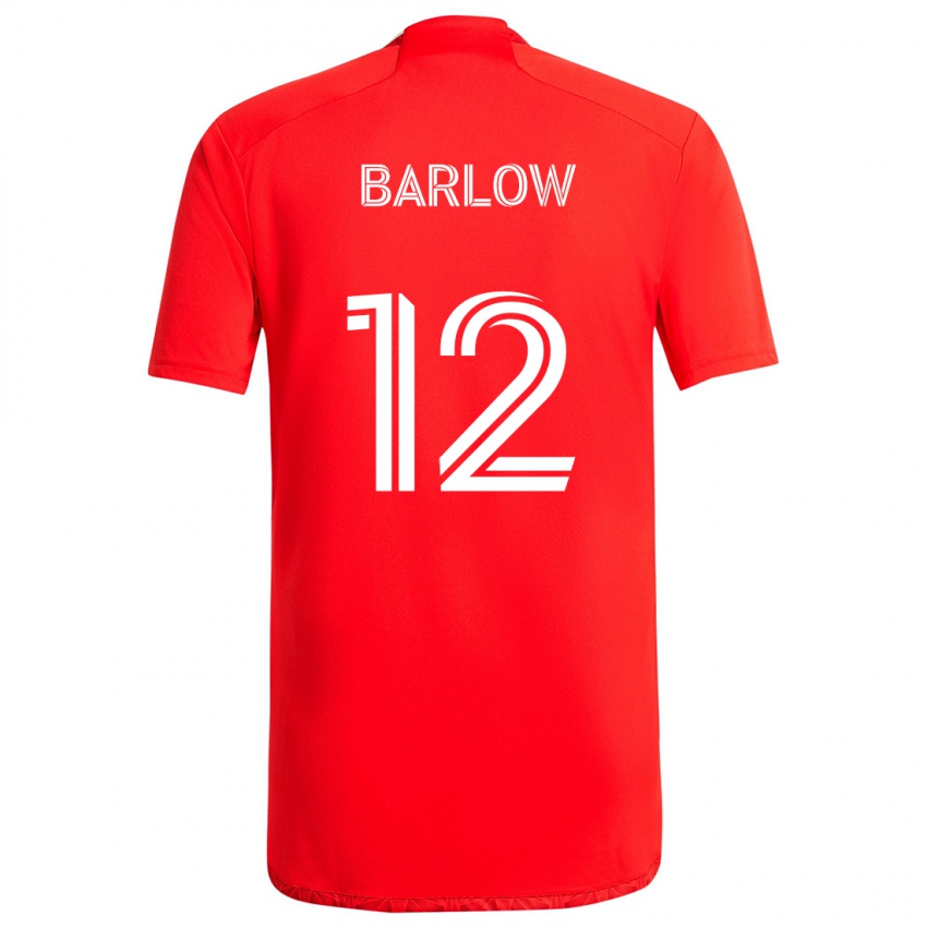 Bambino Maglia Tom Barlow #12 Rosso Bianco Kit Gara Home 2024/25 Maglietta