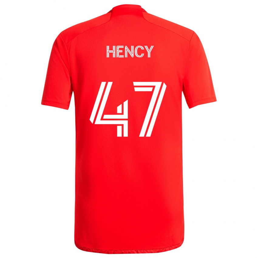 Bambino Maglia Billy Hency #47 Rosso Bianco Kit Gara Home 2024/25 Maglietta