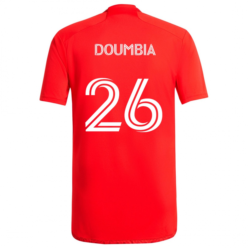 Bambino Maglia Ousmane Doumbia #26 Rosso Bianco Kit Gara Home 2024/25 Maglietta