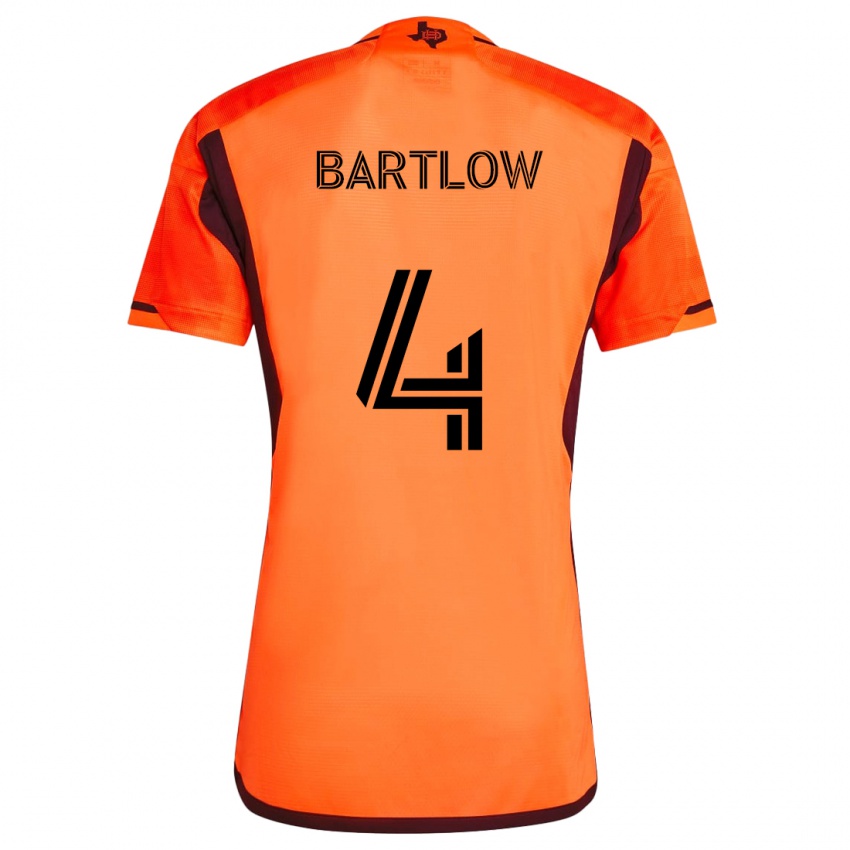 Bambino Maglia Ethan Bartlow #4 Arancione Nero Kit Gara Home 2024/25 Maglietta