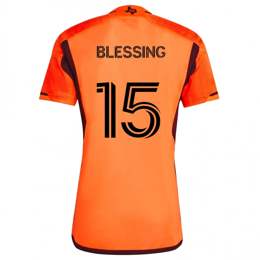 Bambino Maglia Latif Blessing #15 Arancione Nero Kit Gara Home 2024/25 Maglietta