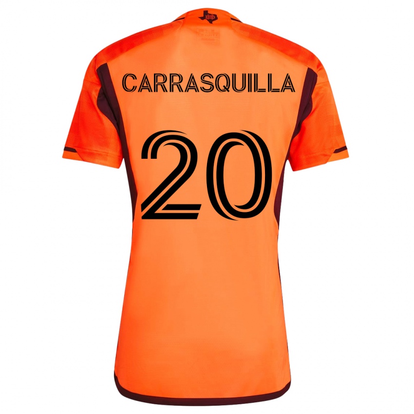 Bambino Maglia Adalberto Carrasquilla #20 Arancione Nero Kit Gara Home 2024/25 Maglietta