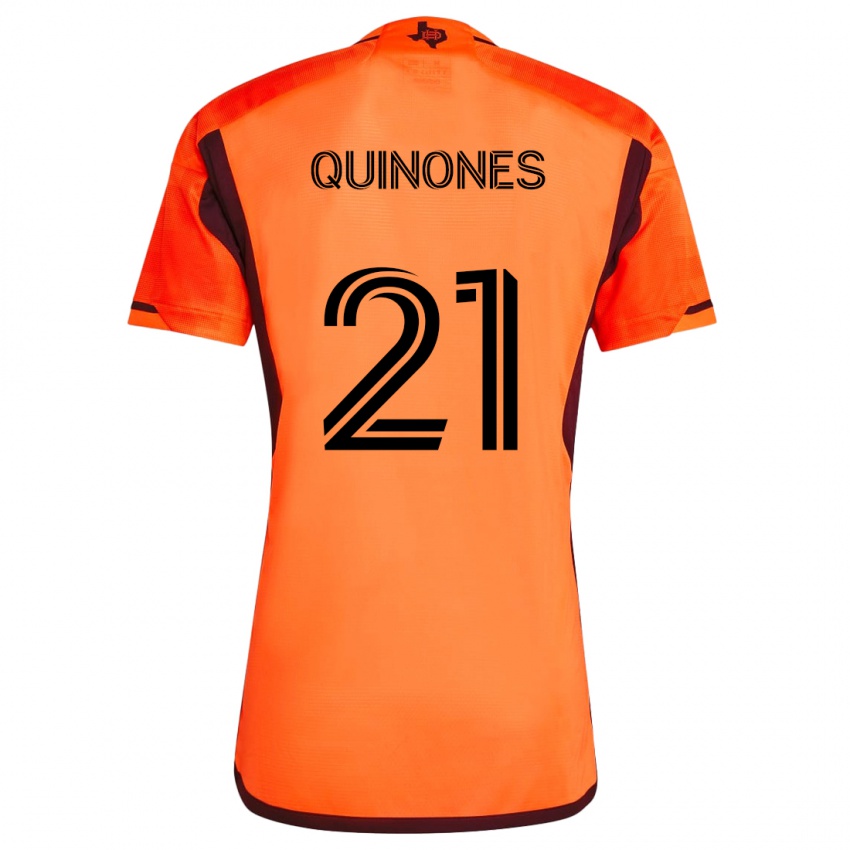 Bambino Maglia Nelson Quiñónes #21 Arancione Nero Kit Gara Home 2024/25 Maglietta