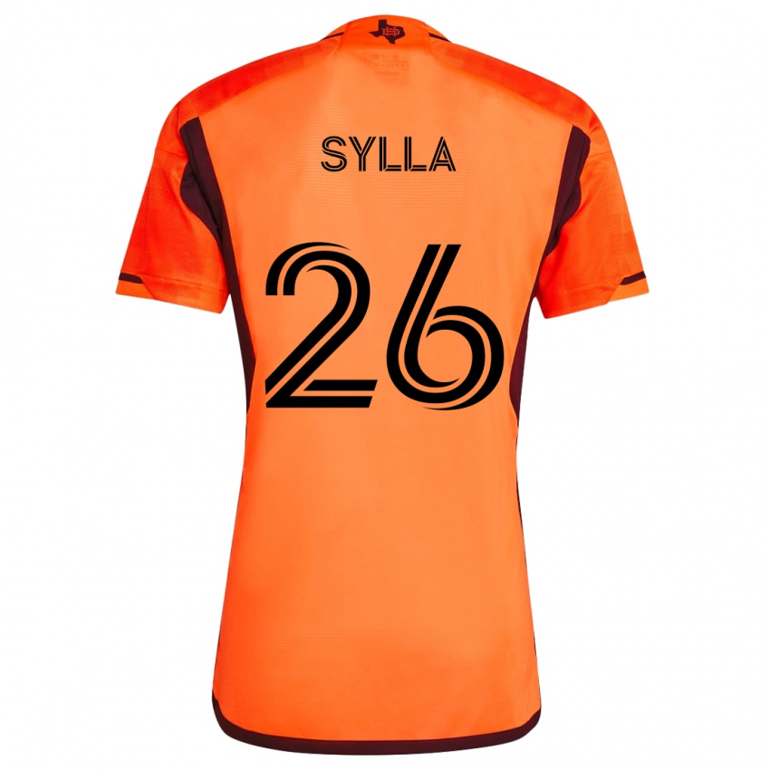 Bambino Maglia Ousmane Sylla #26 Arancione Nero Kit Gara Home 2024/25 Maglietta