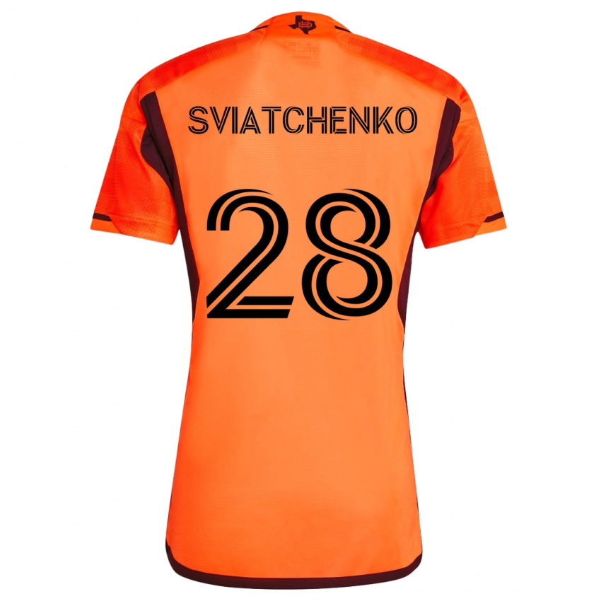 Bambino Maglia Erik Sviatchenko #28 Arancione Nero Kit Gara Home 2024/25 Maglietta