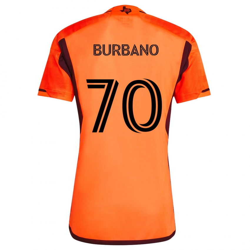 Bambino Maglia Jordy Burbano #70 Arancione Nero Kit Gara Home 2024/25 Maglietta