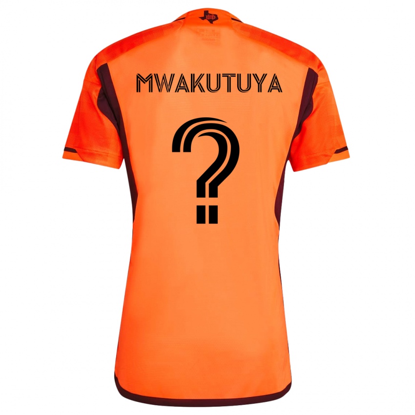 Bambino Maglia Isaac Mwakutuya #0 Arancione Nero Kit Gara Home 2024/25 Maglietta