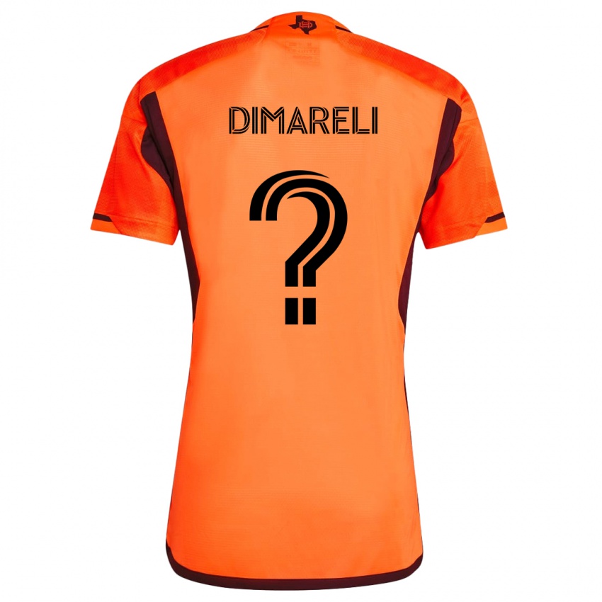 Bambino Maglia Mattheo Dimareli #0 Arancione Nero Kit Gara Home 2024/25 Maglietta