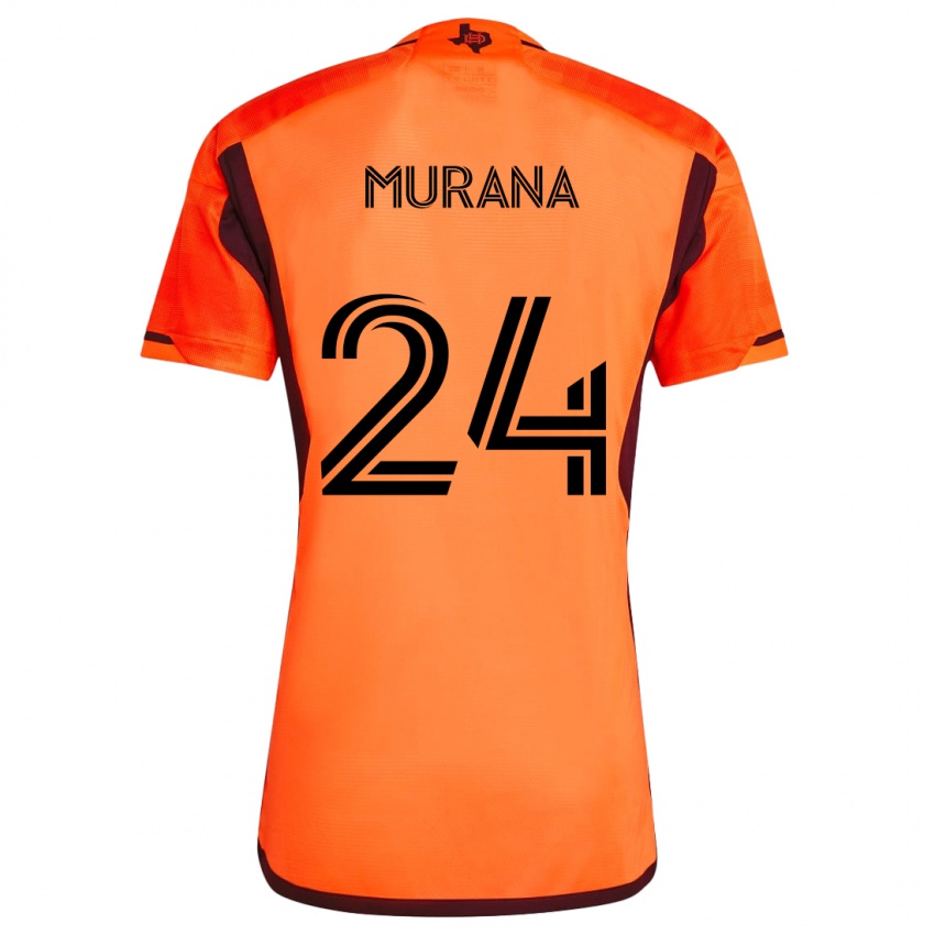 Bambino Maglia Mujeeb Murana #24 Arancione Nero Kit Gara Home 2024/25 Maglietta