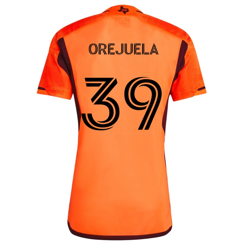 Bambino Maglia Jesus Orejuela #39 Arancione Nero Kit Gara Home 2024/25 Maglietta