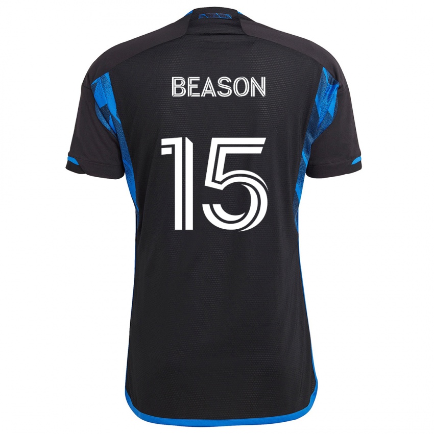 Bambino Maglia Tanner Beason #15 Blu Nero Kit Gara Home 2024/25 Maglietta