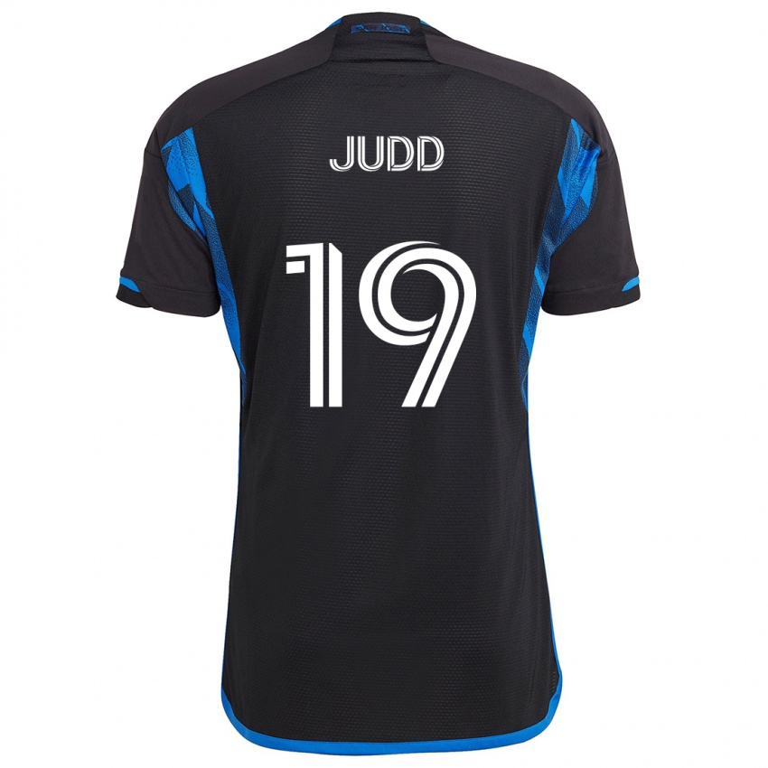 Bambino Maglia Preston Judd #19 Blu Nero Kit Gara Home 2024/25 Maglietta