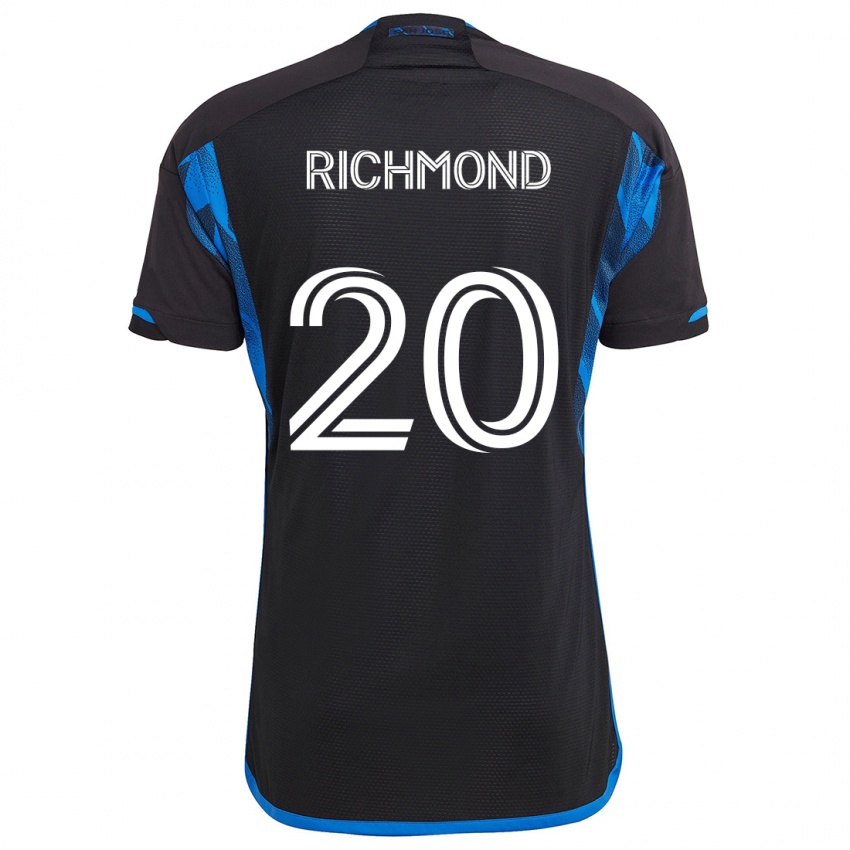 Bambino Maglia Will Richmond #20 Blu Nero Kit Gara Home 2024/25 Maglietta