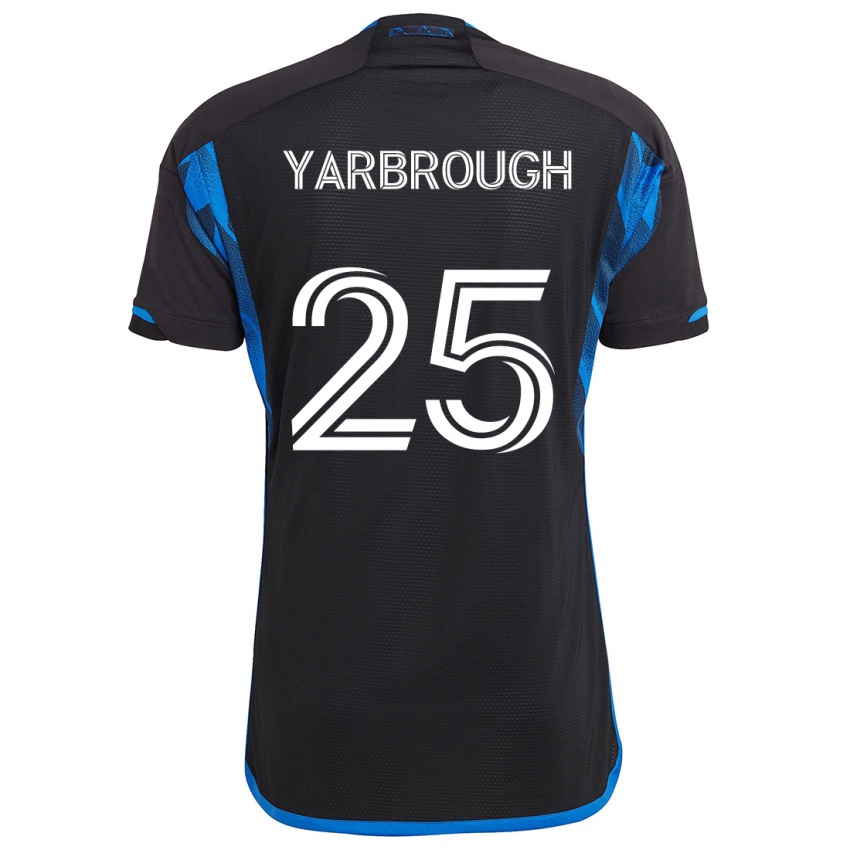 Bambino Maglia William Yarbrough #25 Blu Nero Kit Gara Home 2024/25 Maglietta