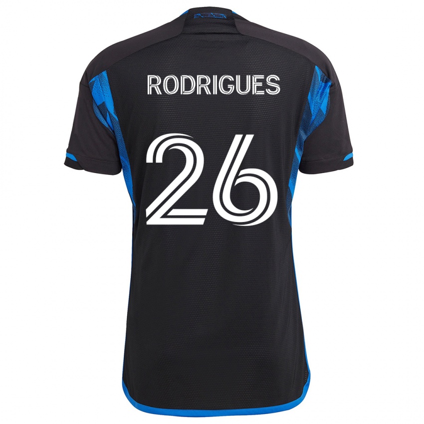 Bambino Maglia Rodrigues #26 Blu Nero Kit Gara Home 2024/25 Maglietta