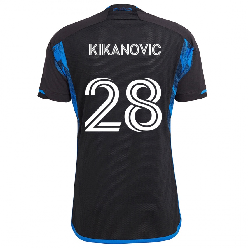 Bambino Maglia Benjamin Kikanovic #28 Blu Nero Kit Gara Home 2024/25 Maglietta