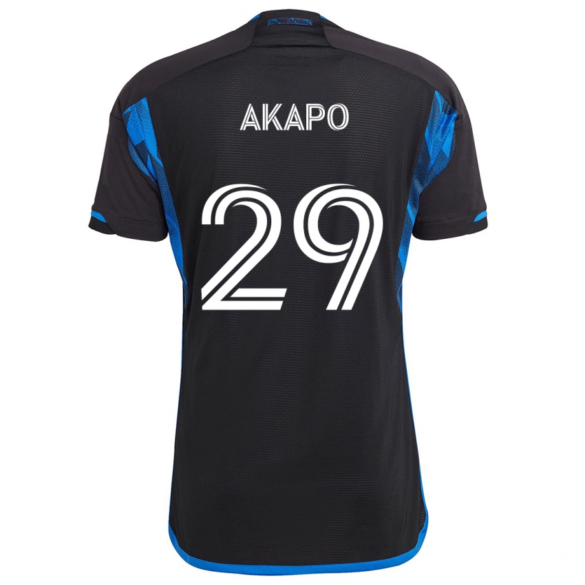 Bambino Maglia Carlos Akapo #29 Blu Nero Kit Gara Home 2024/25 Maglietta