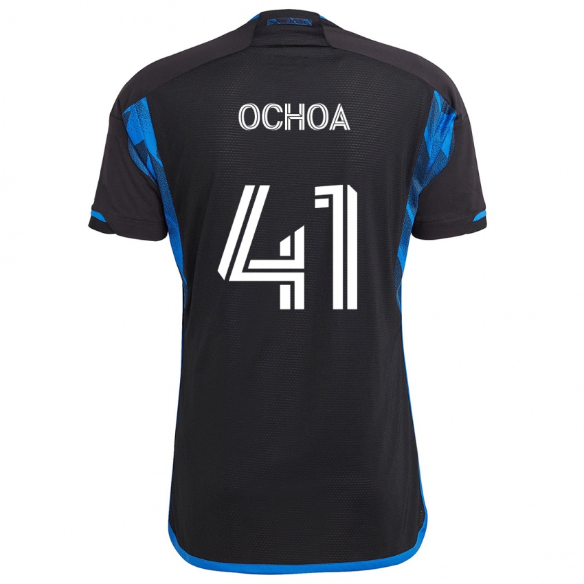 Bambino Maglia Emmanuel Ochoa #41 Blu Nero Kit Gara Home 2024/25 Maglietta